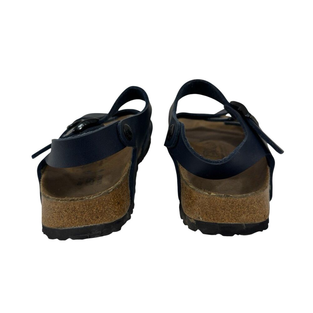 Birkenstock Birki's Lillie 39 8/8.5 NARROW Criss Cross Blue Sandal Women READ - Picture 8 of 15